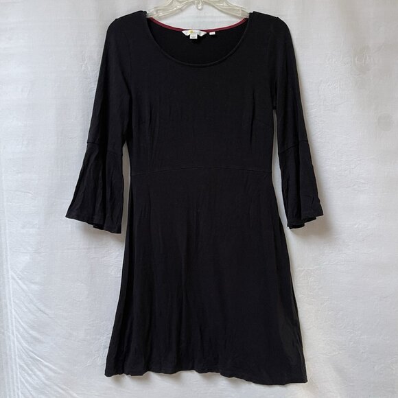 Boden Dresses & Skirts - Boden Dress Womens 4 R Black Bell Sleeve Scoop Neck Miriam Stretch Jersey Y2K